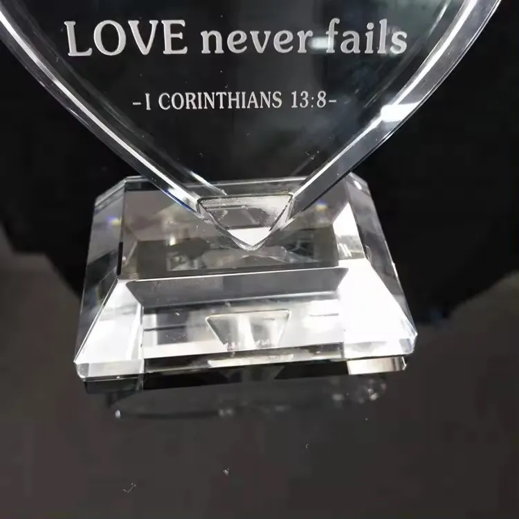 Souvenir Heart Shaped Crystal Award 2