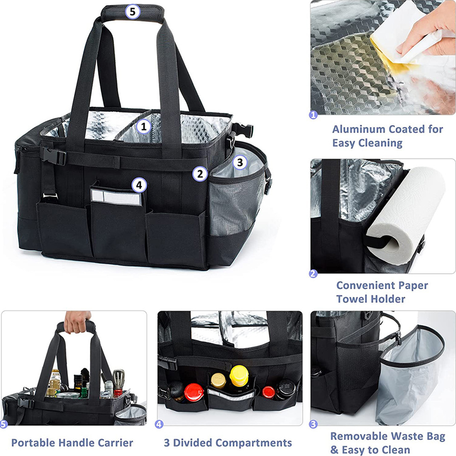 Large Grill Caddy-BBQ Camping Gear-Grilling Bag 5