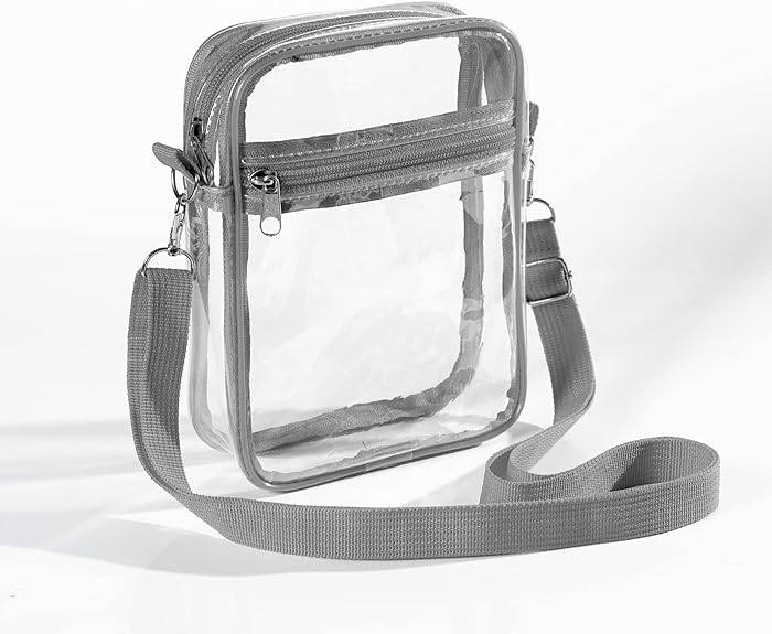 PVC Clear Crossbody Purse for women,With front pocket 5