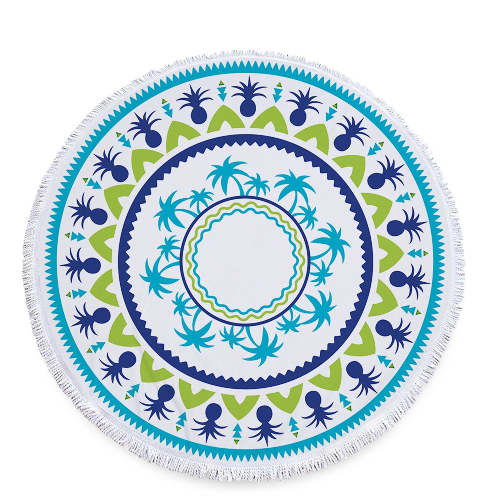 59 Inch Microfiber Fabric Round Beach Towel 2