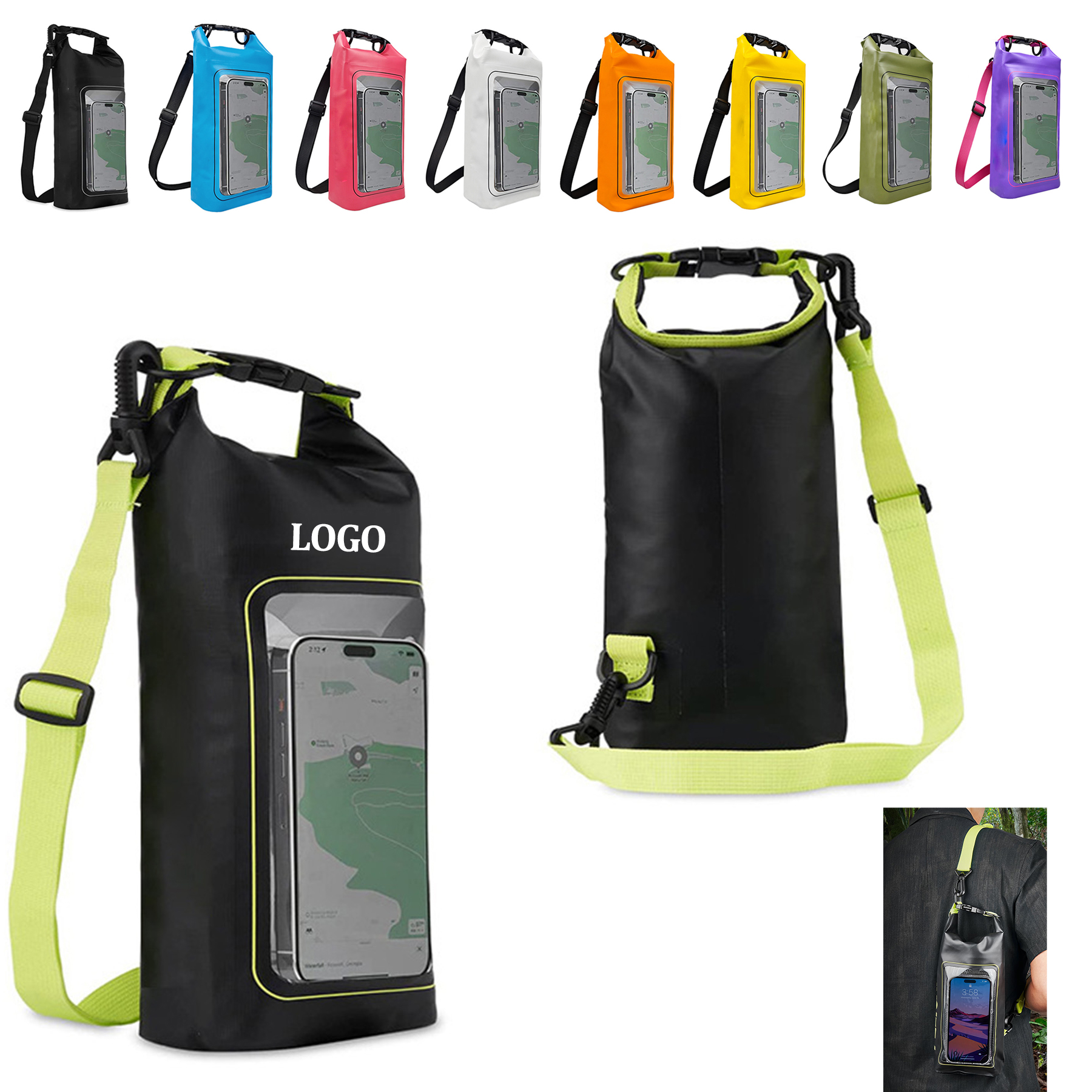 Roll Top Waterproof Backpack Straps 6