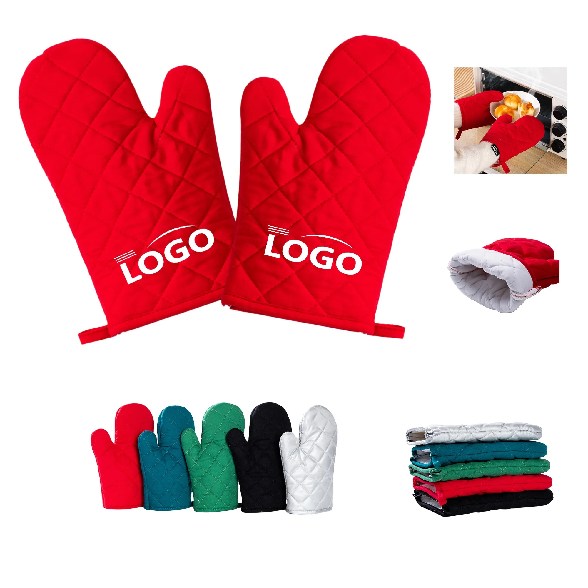 Heat Resistant Kitchen Oven Mitts Gloves MOQ200