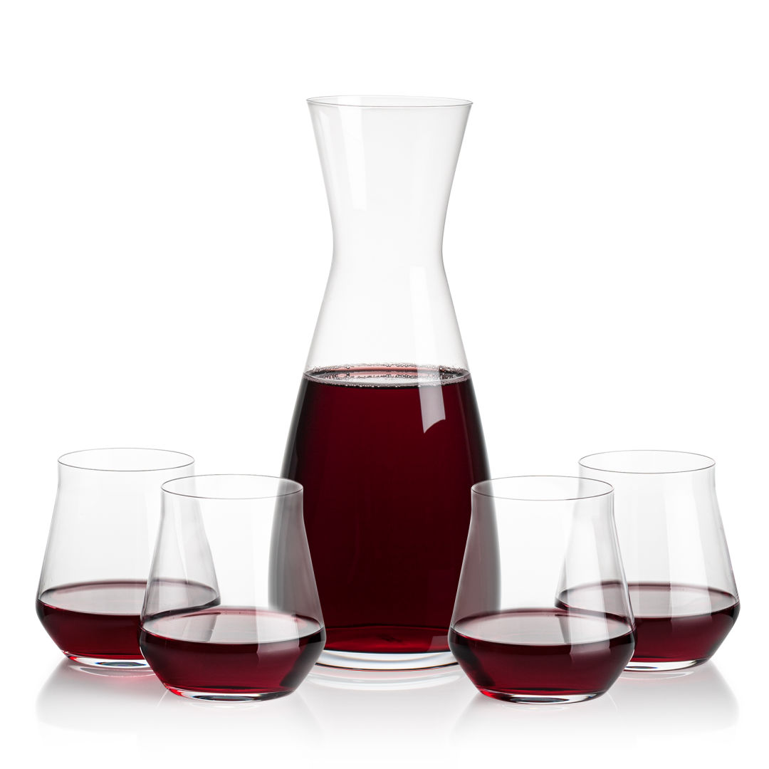 Portofino Carafe & Bretton Stemless Wine 2