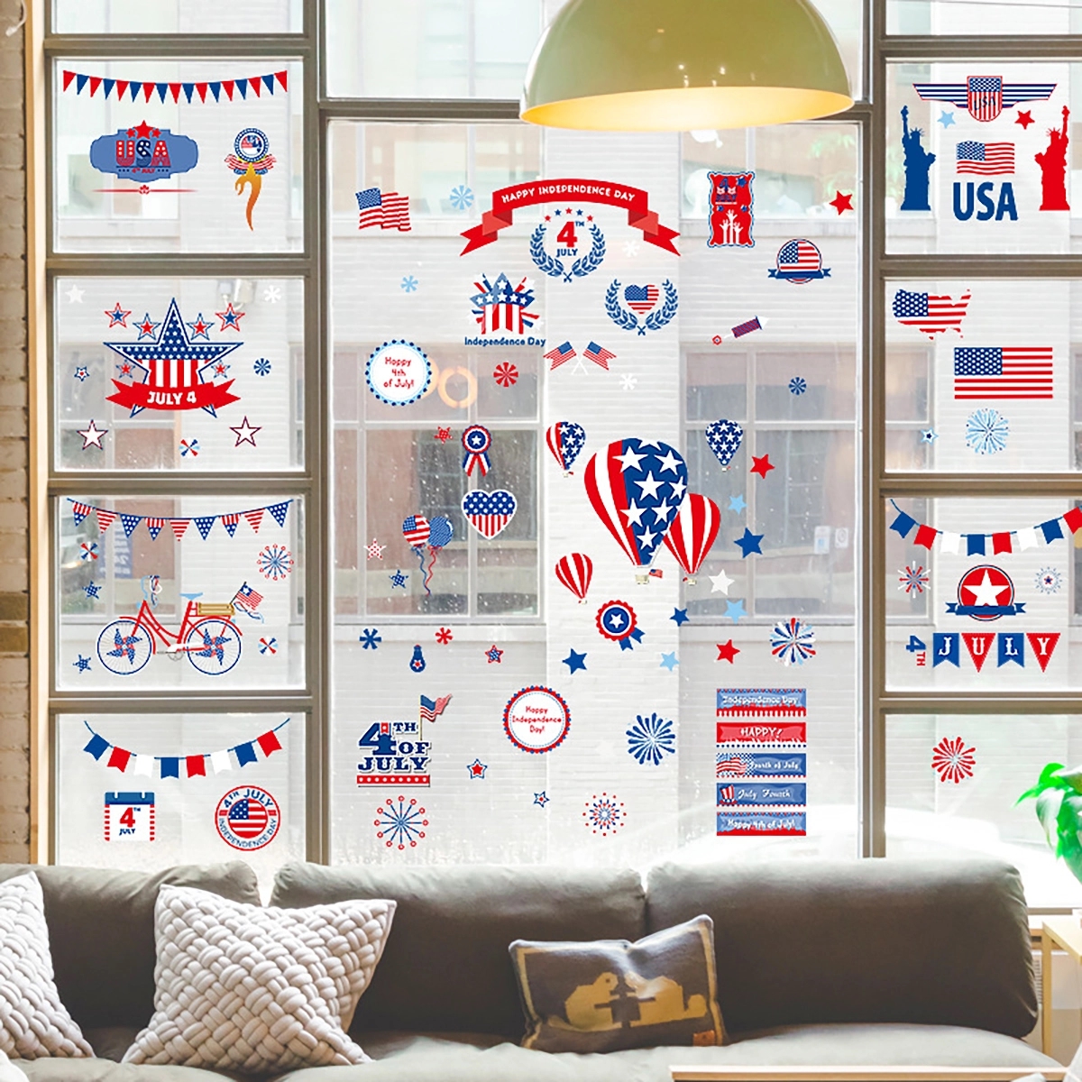 4th of July Window Clings Stickers - for Independence Day 2