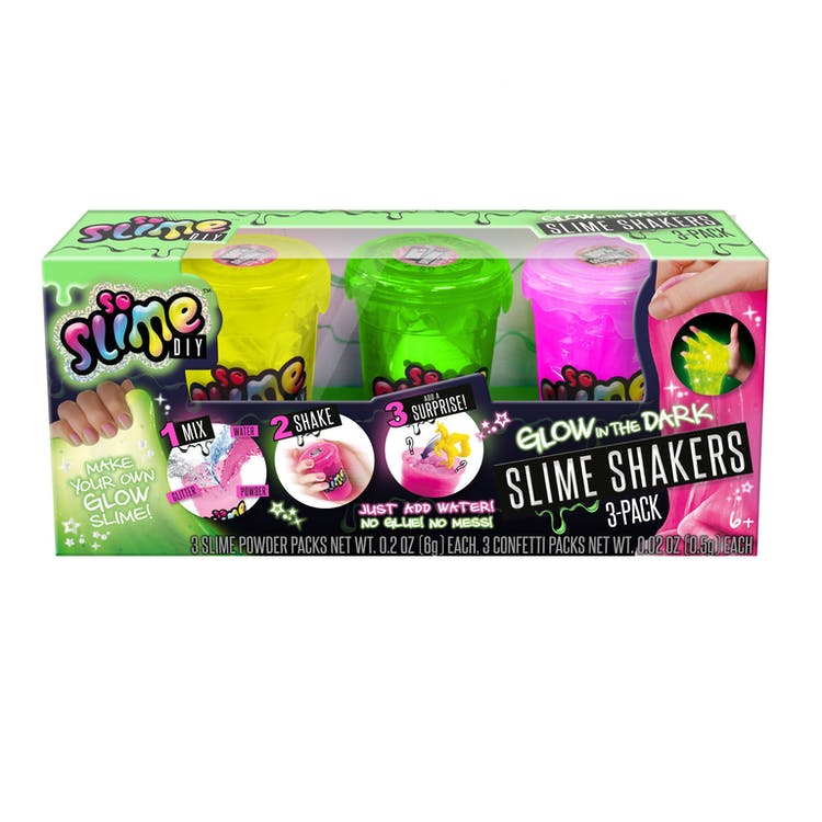 Glow-in-the-Dark Slime Shaker Kits - 3 Pack Assorted 1
