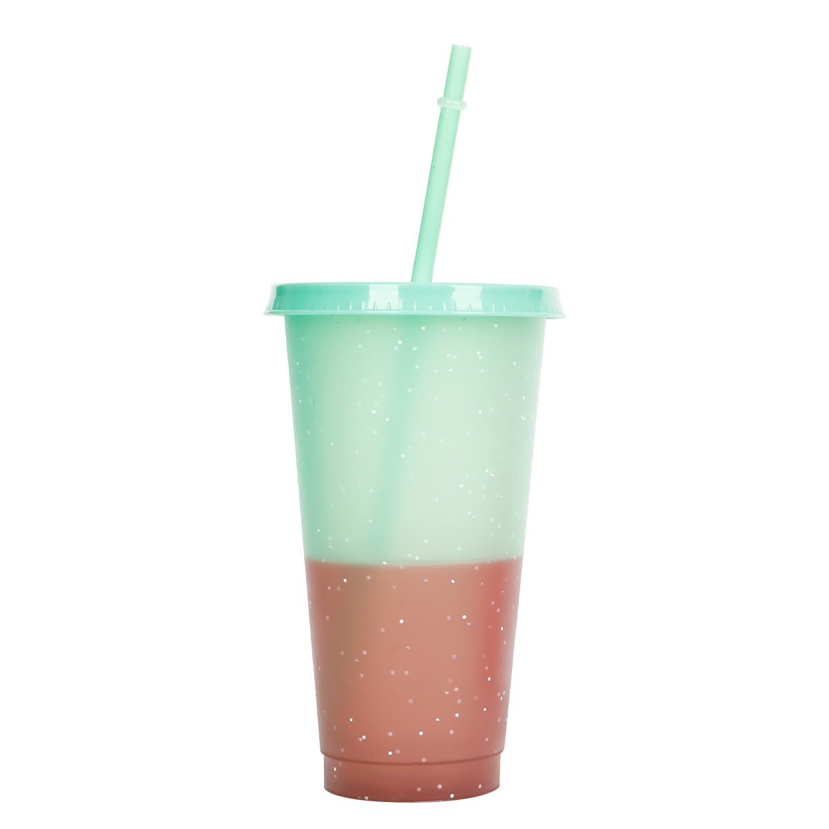 Plastic Color-Changing Cup With Straw 9