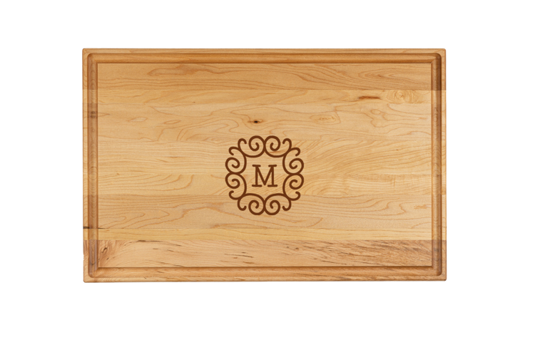 Large Thick Maple Cutting Board with Juice Groove 17"x11"x1" 2