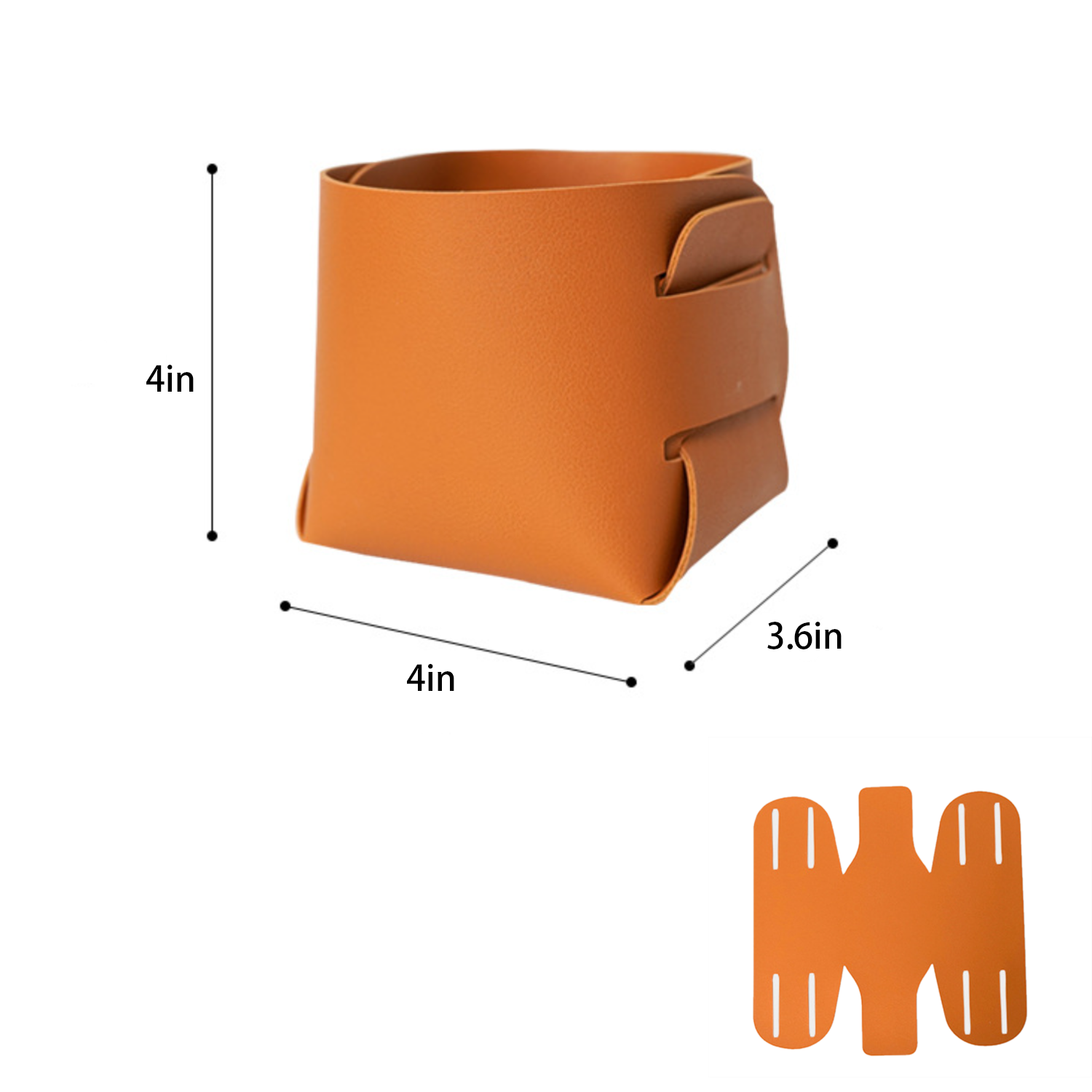 Foldable PU Leather Desktop Storage organizer 2