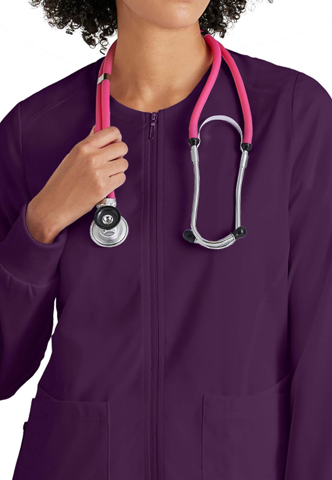 Grey's Anatomy Spandex Stretch - Women's Five-Pocket Gianna Warm-Up Scrub Jacket 46