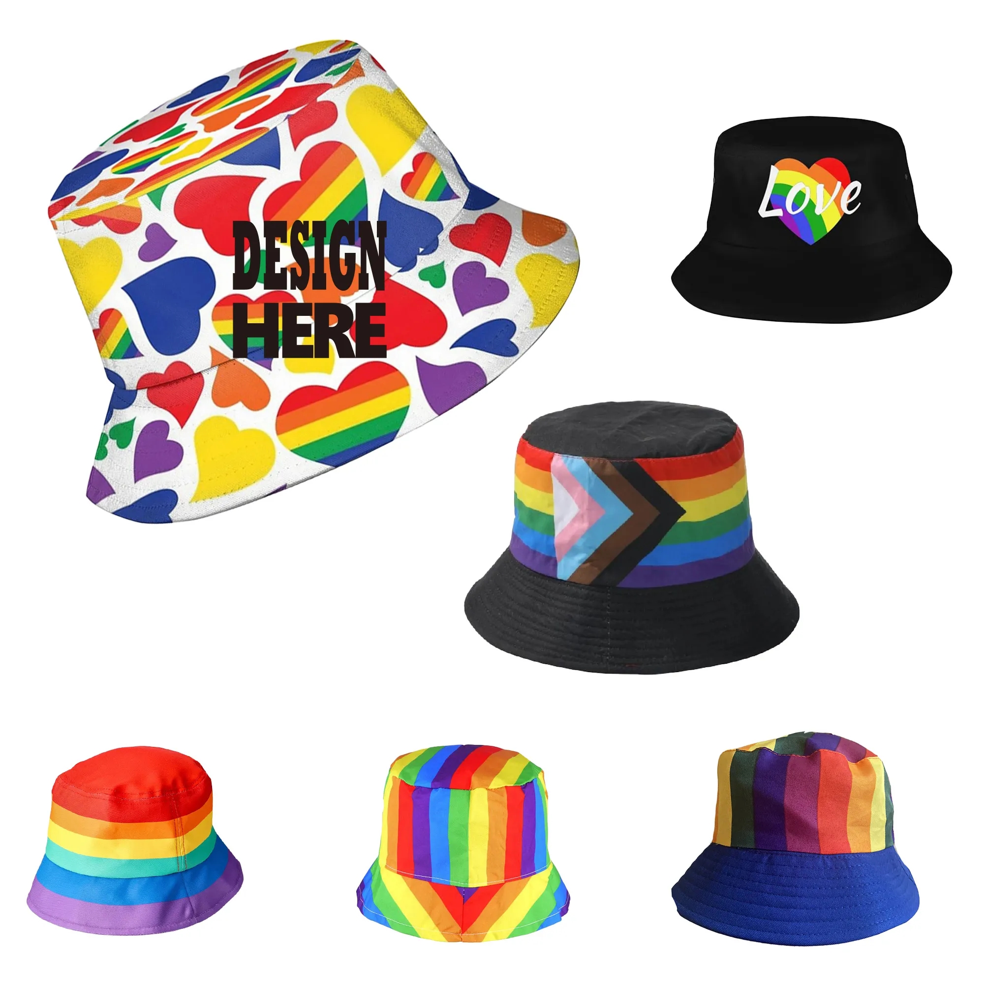Pride Rainbow Bucket Hat Cap 3