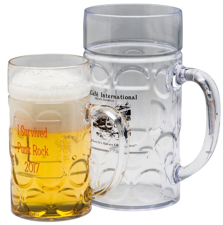 32 oz Plastic Dimpled German Beer Stein