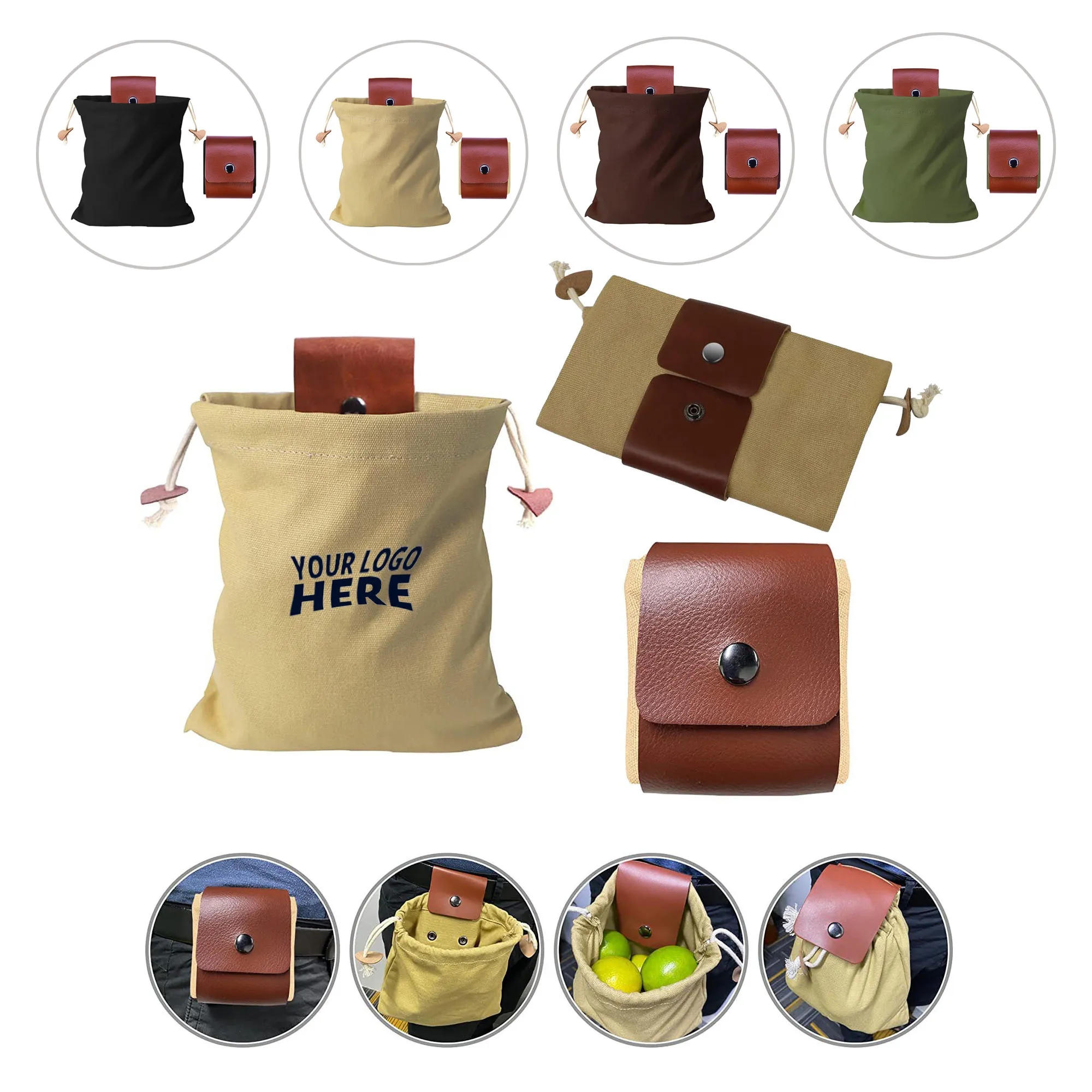 Collapsible Outdoor Camping Foraging Pouch