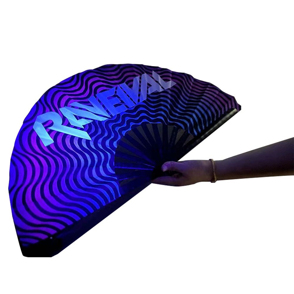 HoloGlow Folding Rave Fan 2