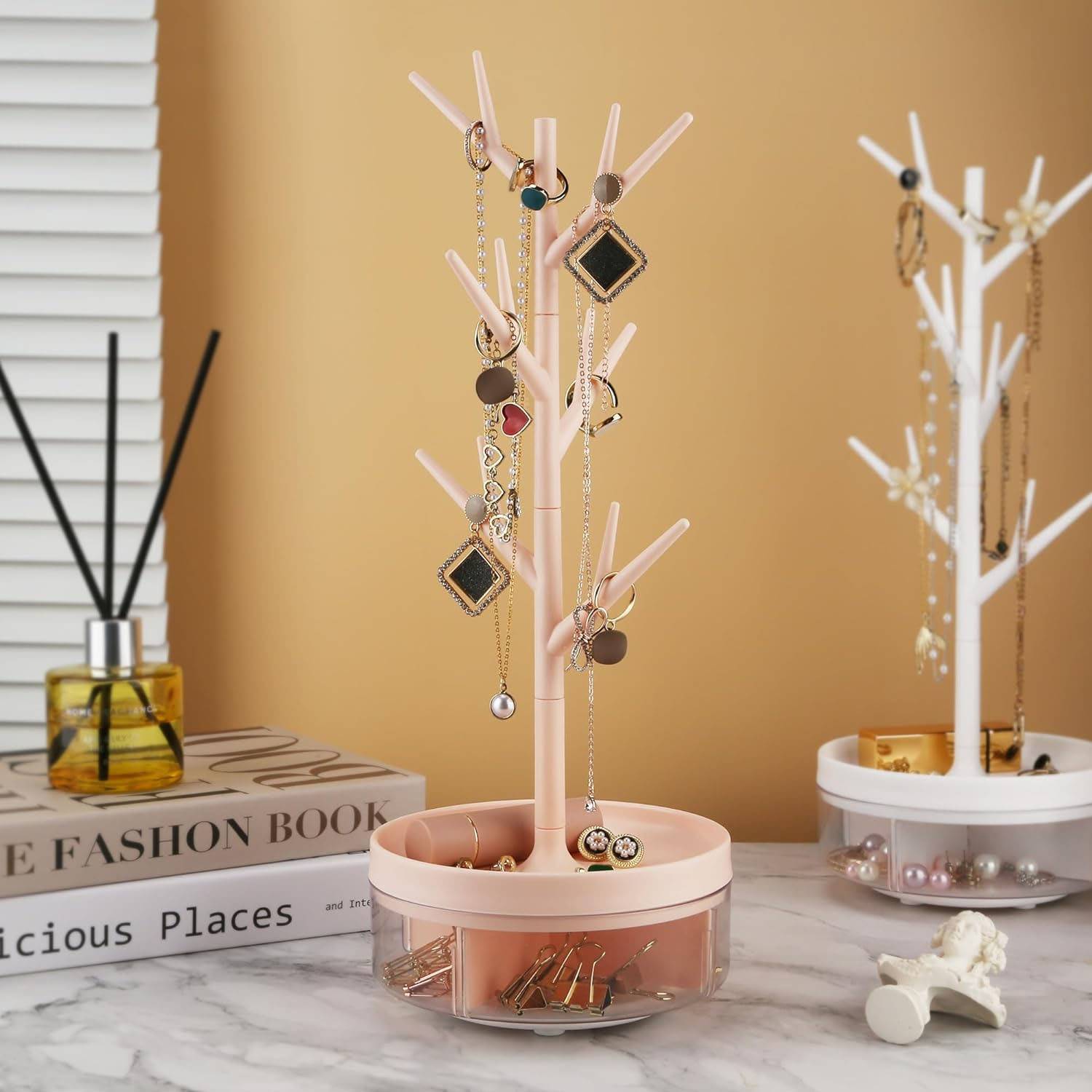 Rotating branch jewelry storage rack 2