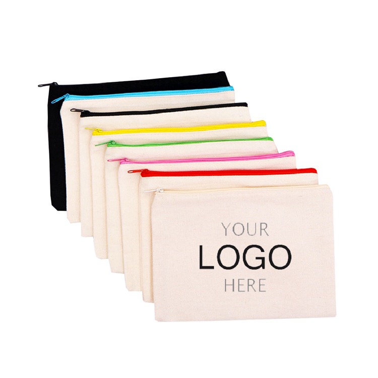 Zipper canvas makeup stationery bag 1
