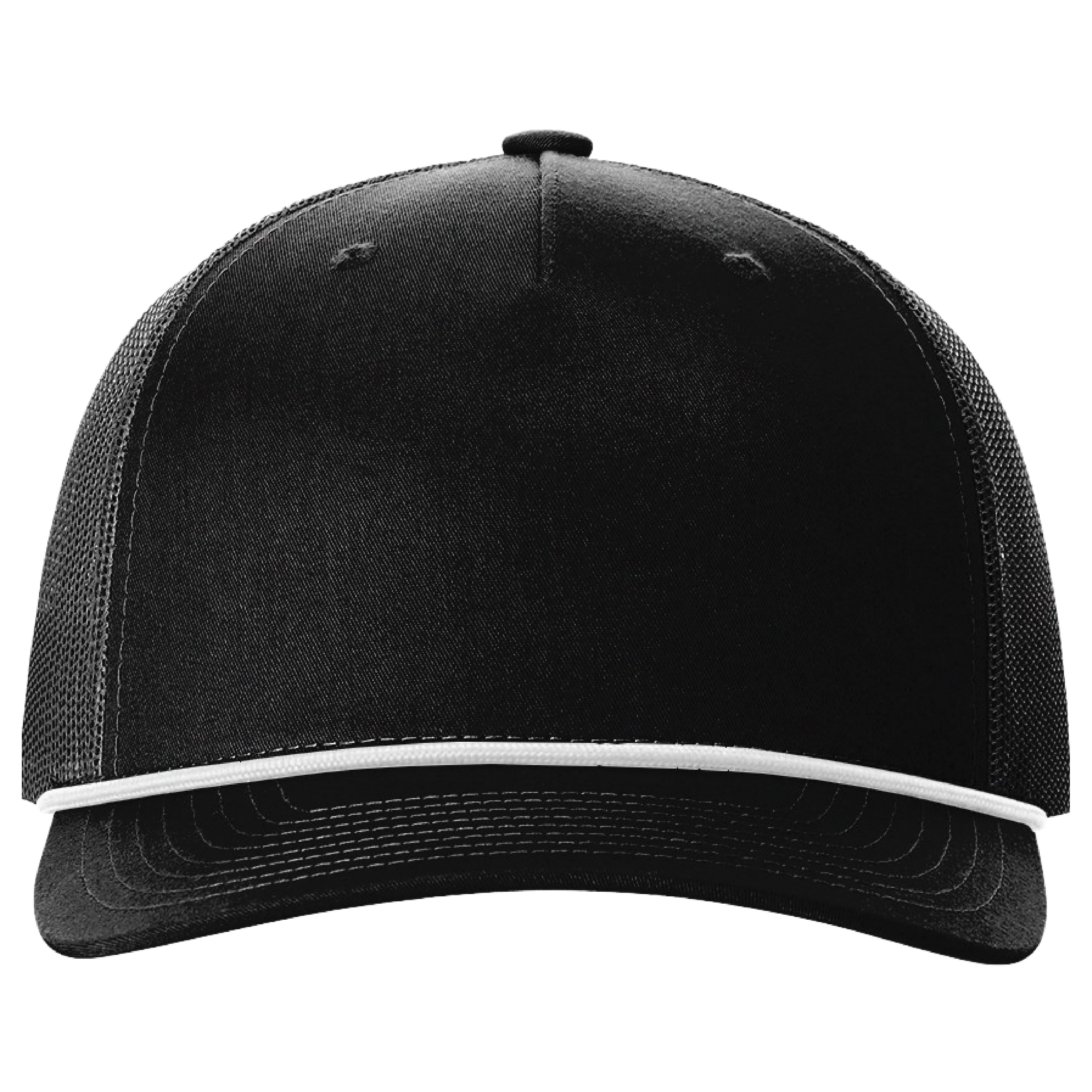 Richardson 112FPR 5-Panel Trucker Hat with Rope w/Leatherette Adhesive Patches or Embroidery 21