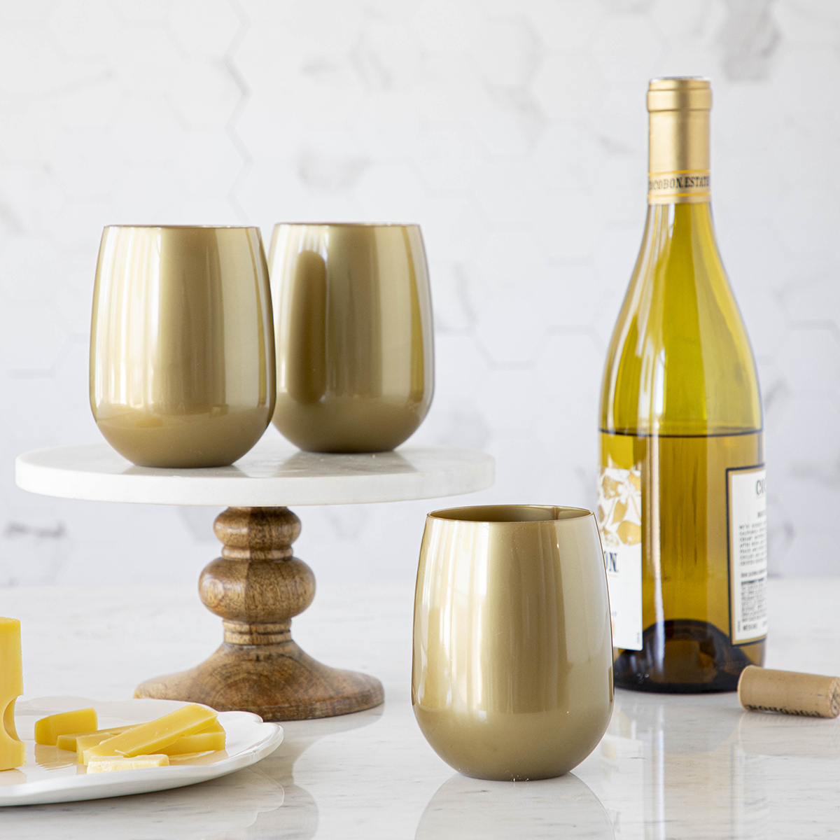 Symglass 12oz Colored Stemless Wine Glass 14