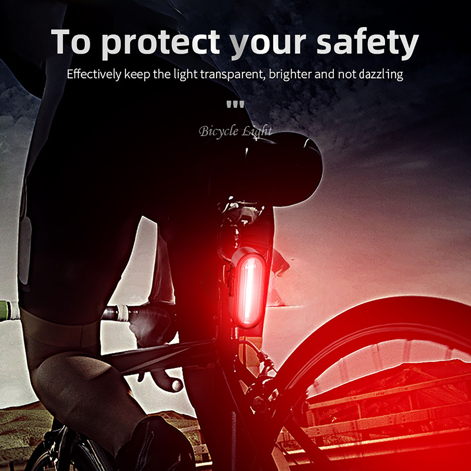 Mountain Bike Night Riding Rechargeable Tail Light 6