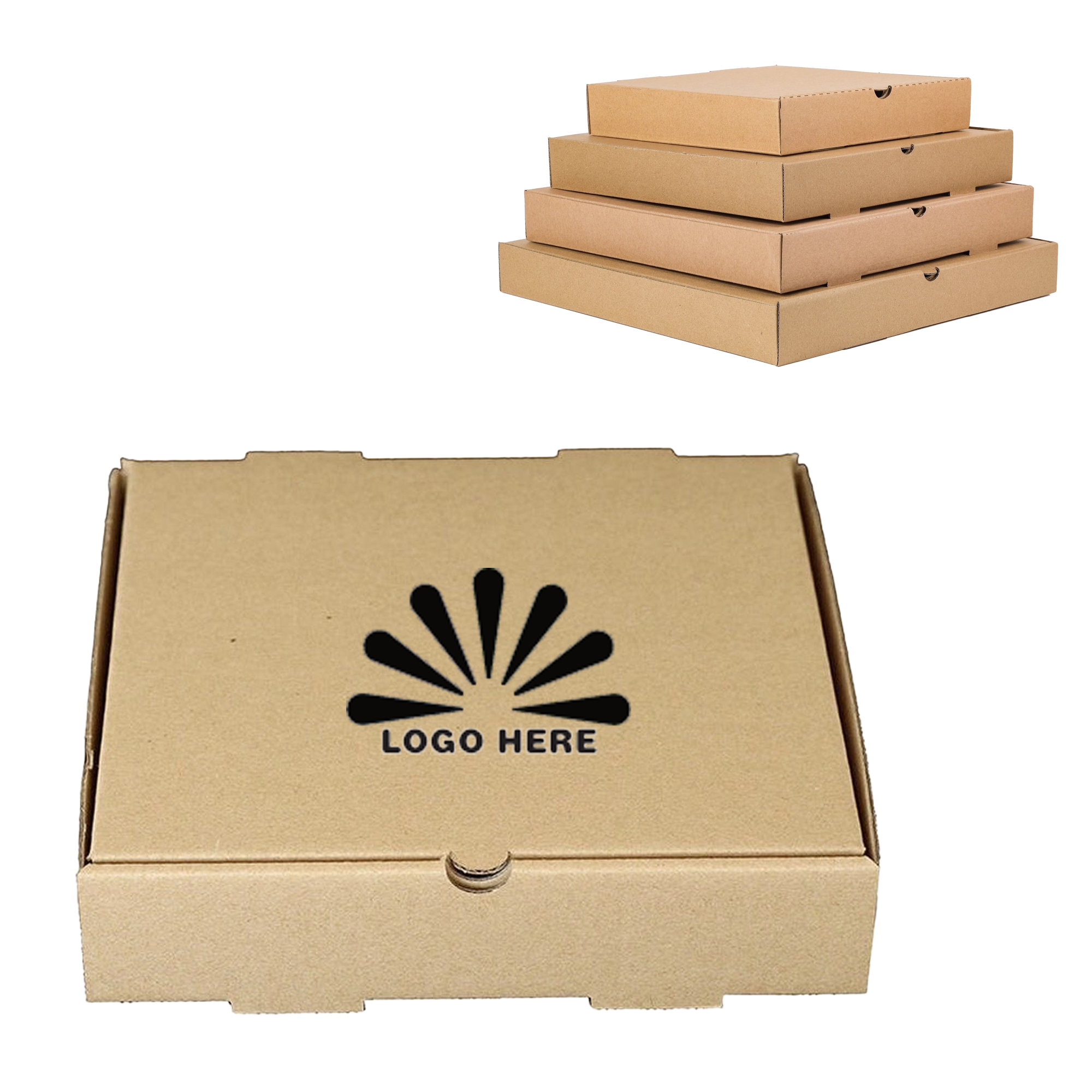 Custom 9-Inch Pizza Boxes (Customizable Sizes 6"-18") 2