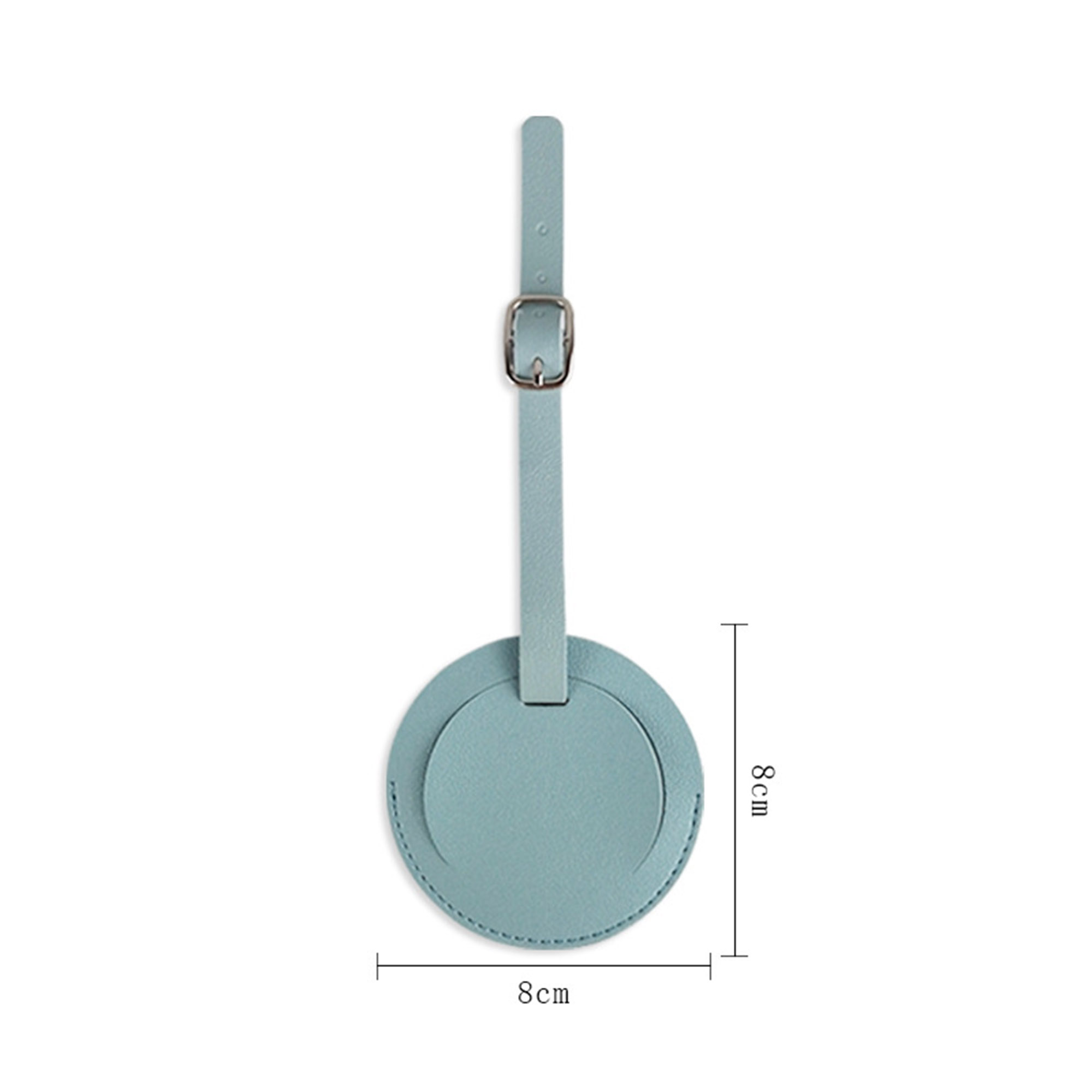 Debossed Round PU Leather Luggage Tags 12