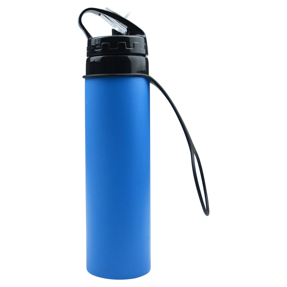 21oz. Collapsible Silicone Sports Water Bottles 1