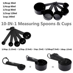 10 In 1 Plastic Measuring Cup Set With Volume Mark 12