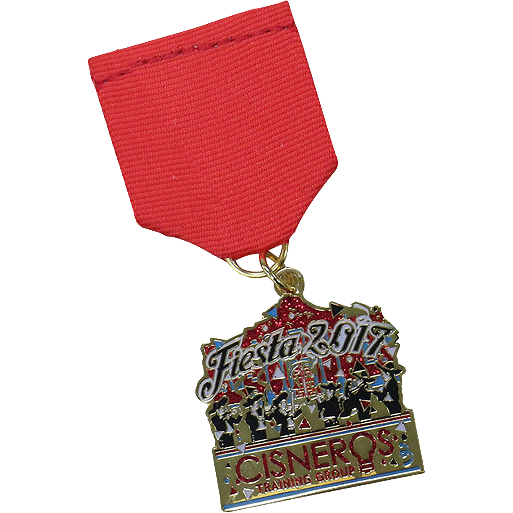 Fiesta Medals: 1 3/4" W x 1 3/4" H x 1/16" D 1