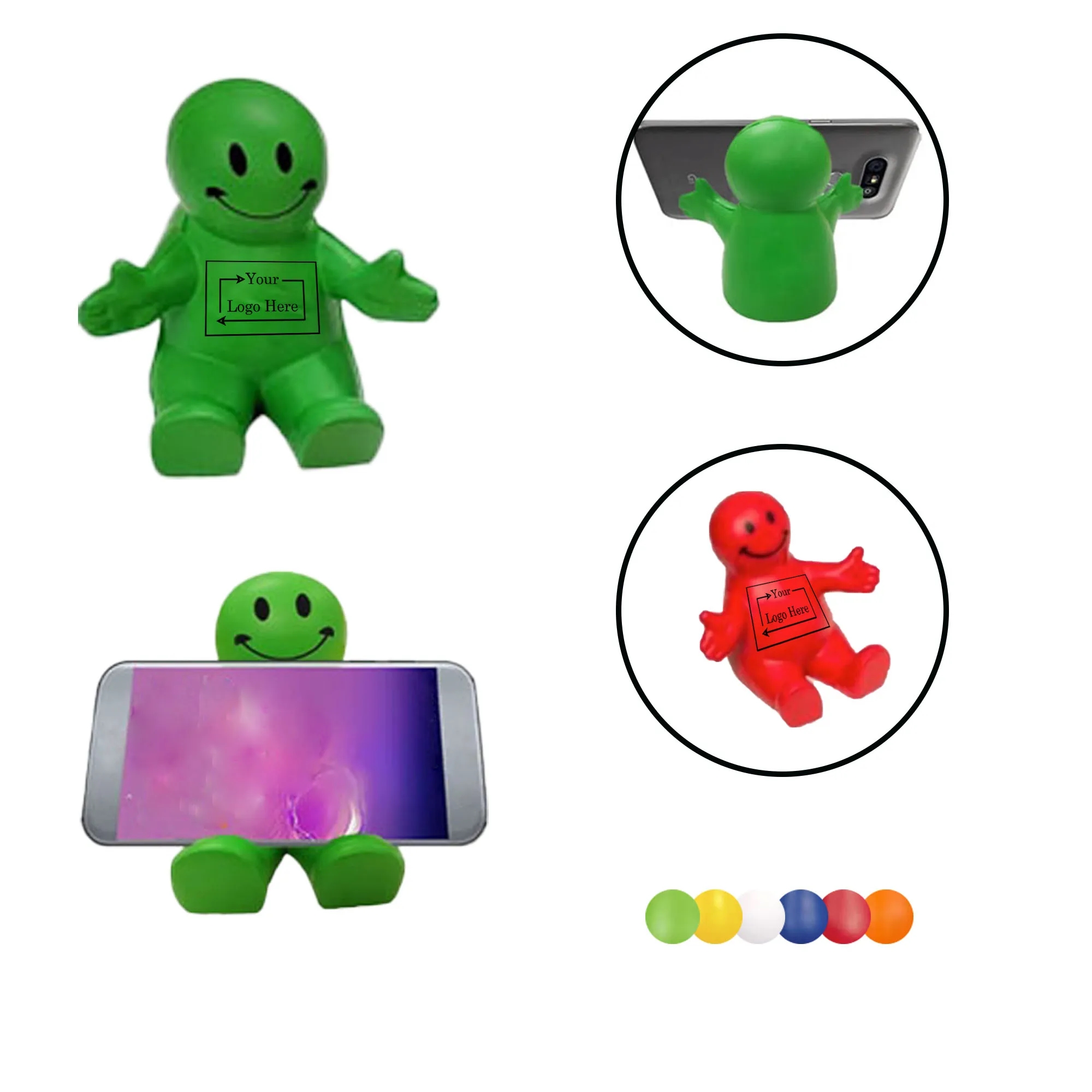 Sublimation/Thermal PU Smiling Little Man Stress Reliever