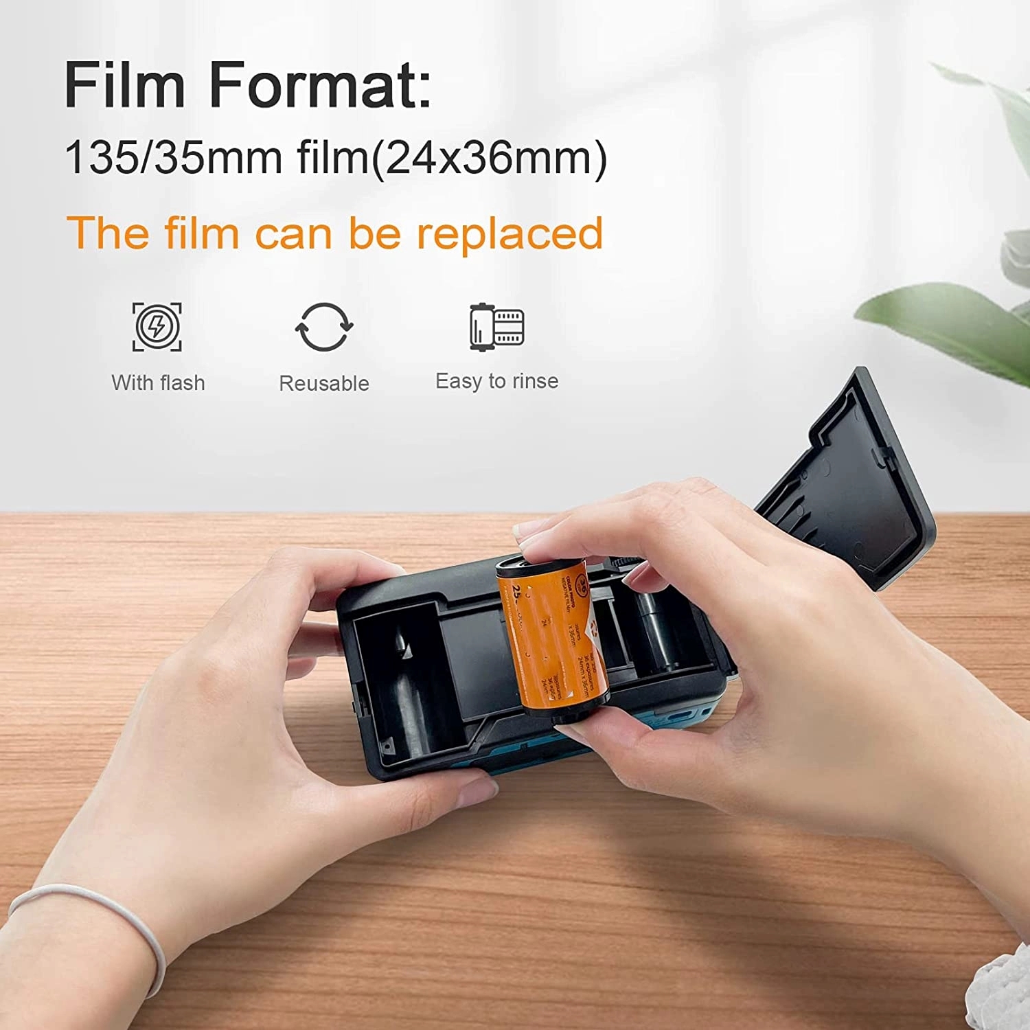 Reusable 135/35Mm Film Camera With Flash 2