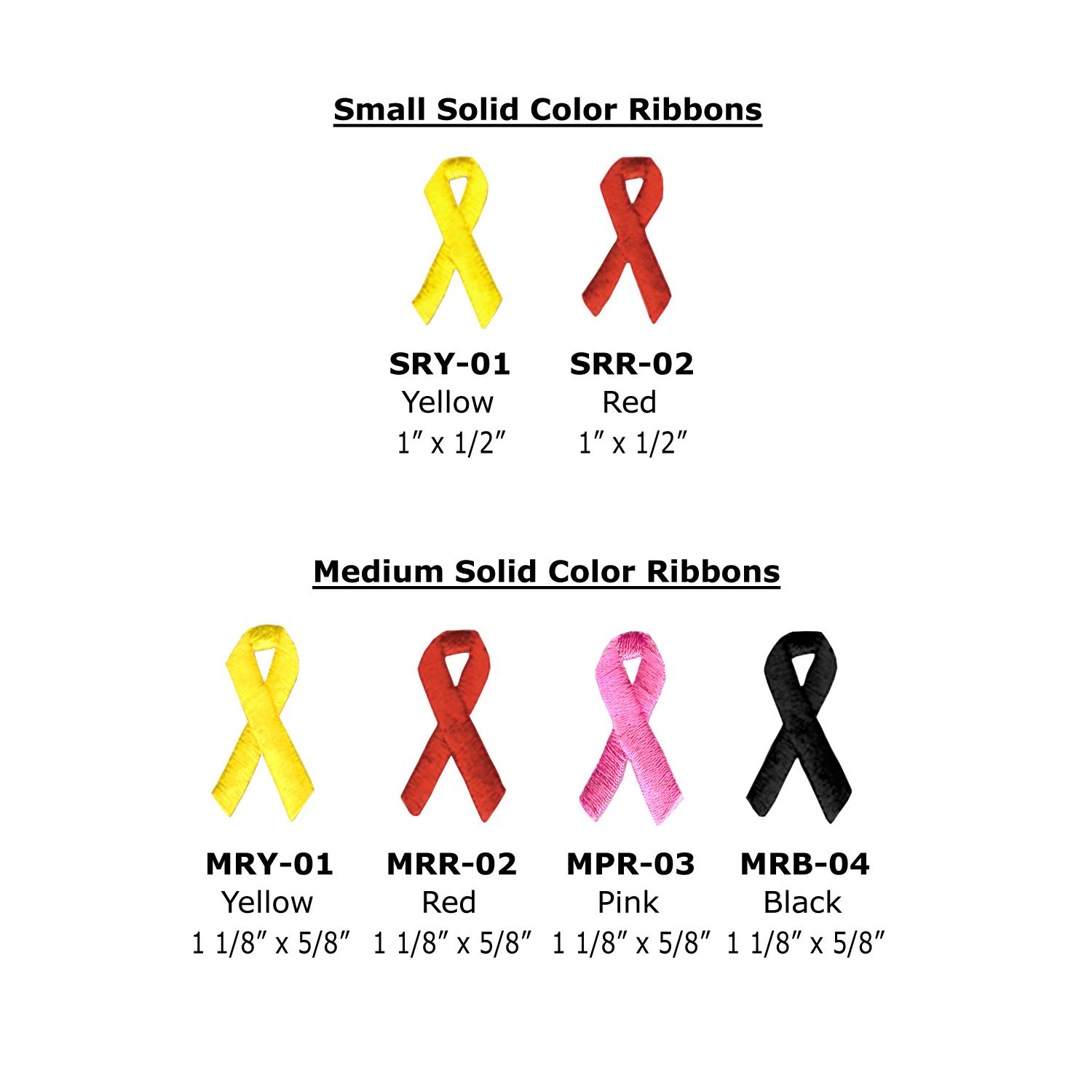 Stock Embroidered Ribbon Stickers