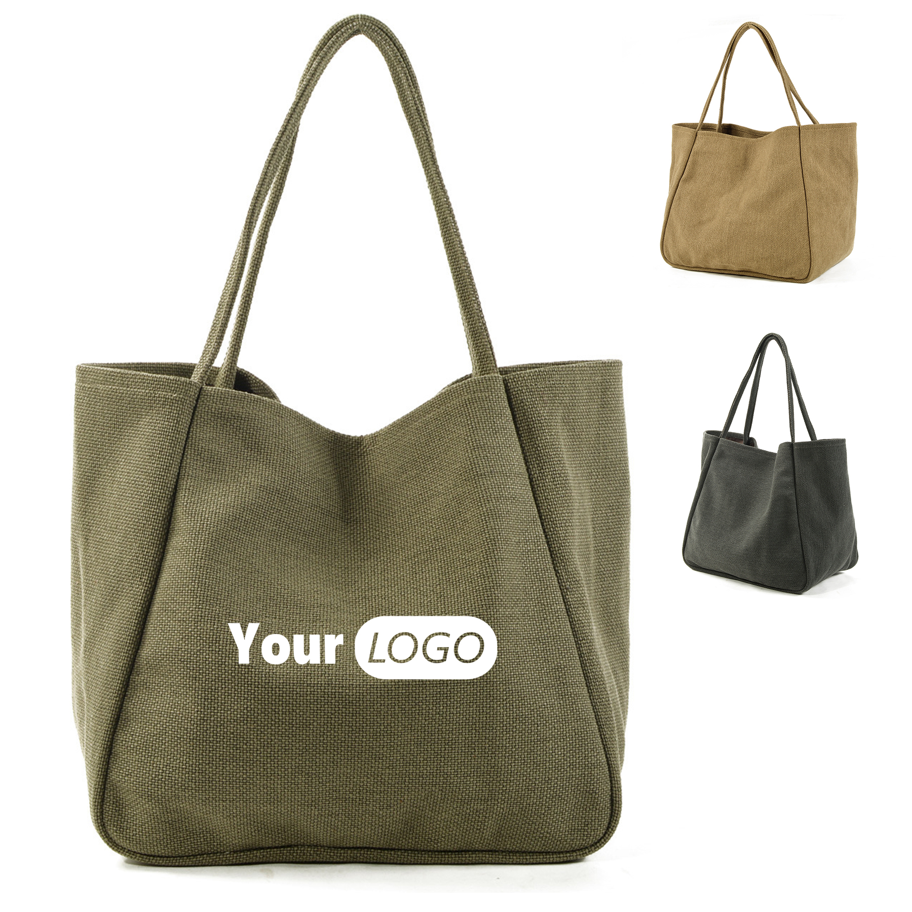 Jute Foldable Tote Bag for women, custom tote bag with logo imprint 5