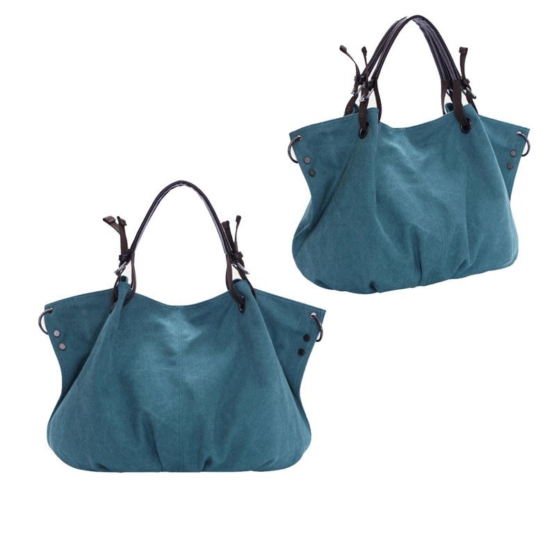 Cotton Canvas Shoulder Bag 2