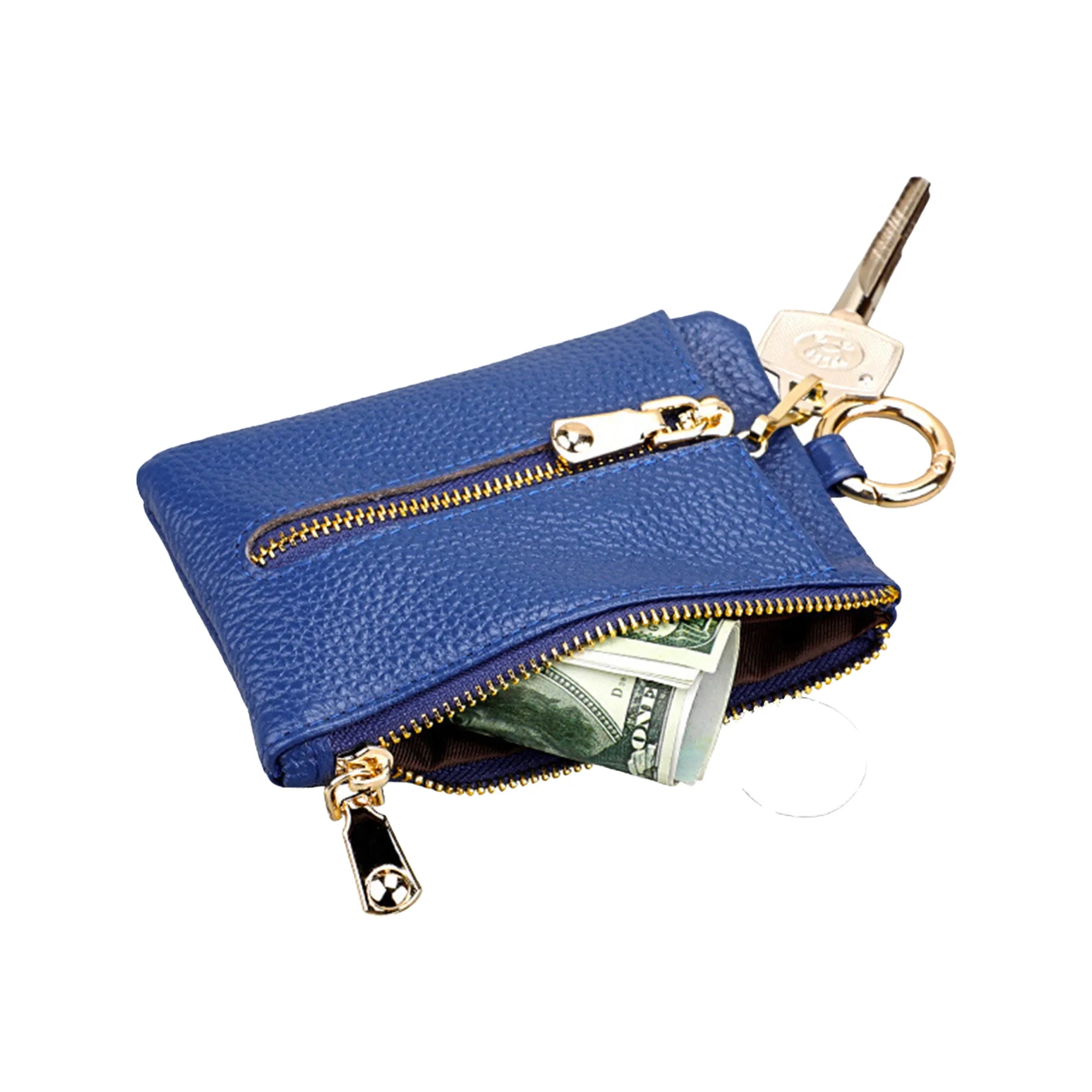 Genuine Leather Car Key Multi-Function Zipper Pouch 2