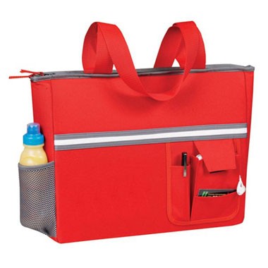 Durable Zippered Polyester Tote Bag, custom tote bag with logo imprint 2
