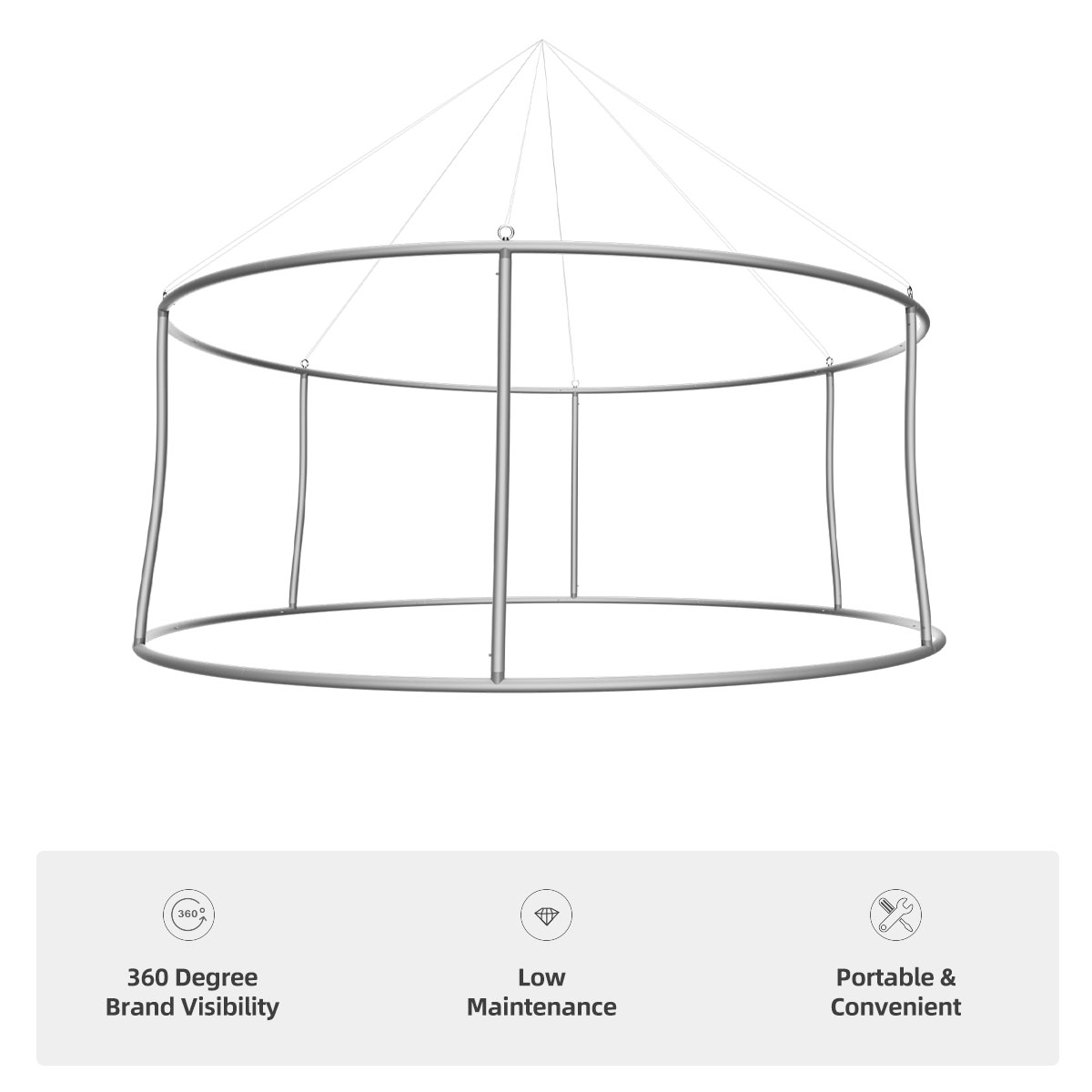 15ft Circle Hanging Banner Kit 1