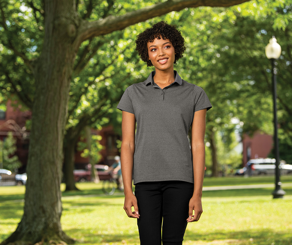 Women's Heathered Eco-Logic Stretch Polo