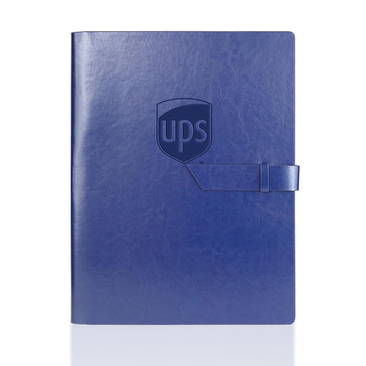 New Age Italian PU Leather Padfolio (Blue)