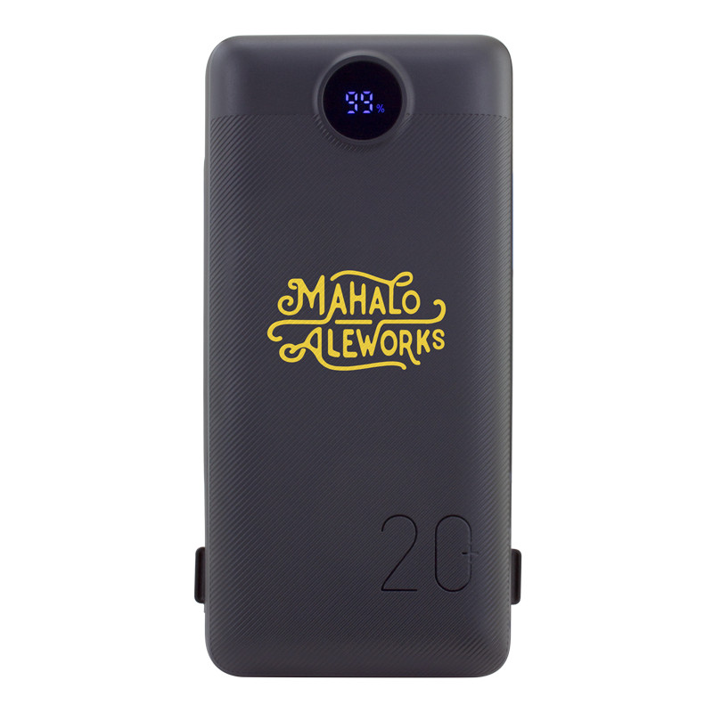 Charge All 20K Power Bank with Integrated Charging Cables and AC Plug 10