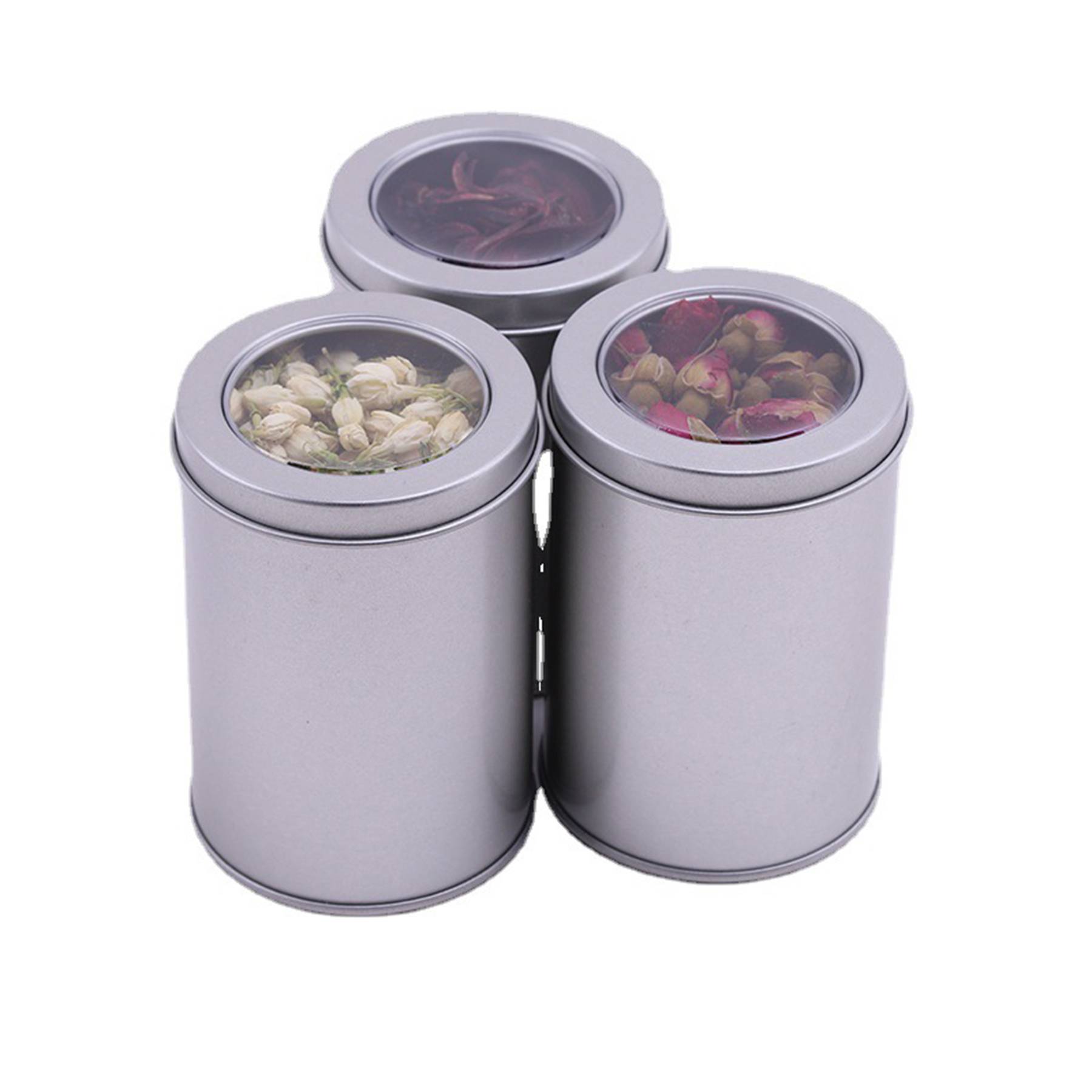 Round candy snack tin box 4