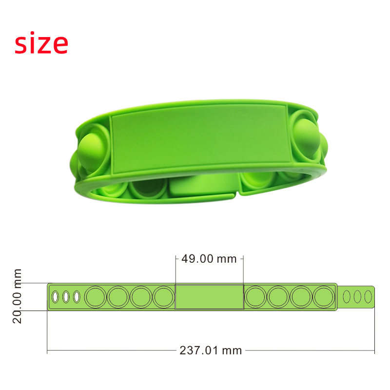 New Push Pop Bubble Fidget Bracelet Silicone Wristband 3