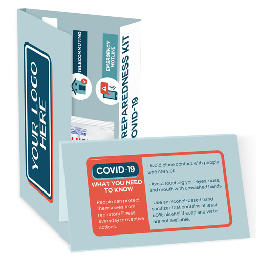 Covid-19 Info Card With Sanitizer Gel 1