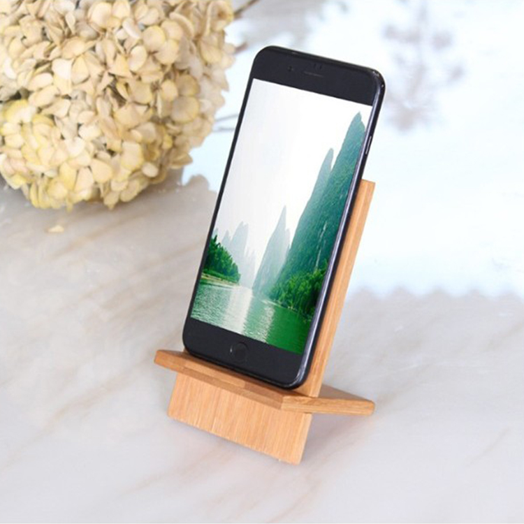 Creative Bamboo Cell Phone Stand 2