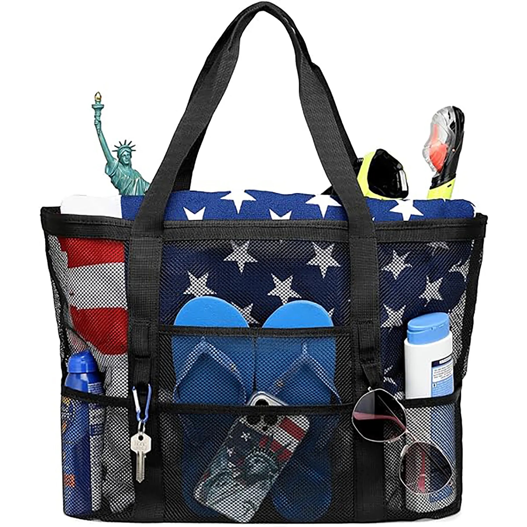 Extra Large Mesh Beach Bag, custom tote bag with logo imprint 7