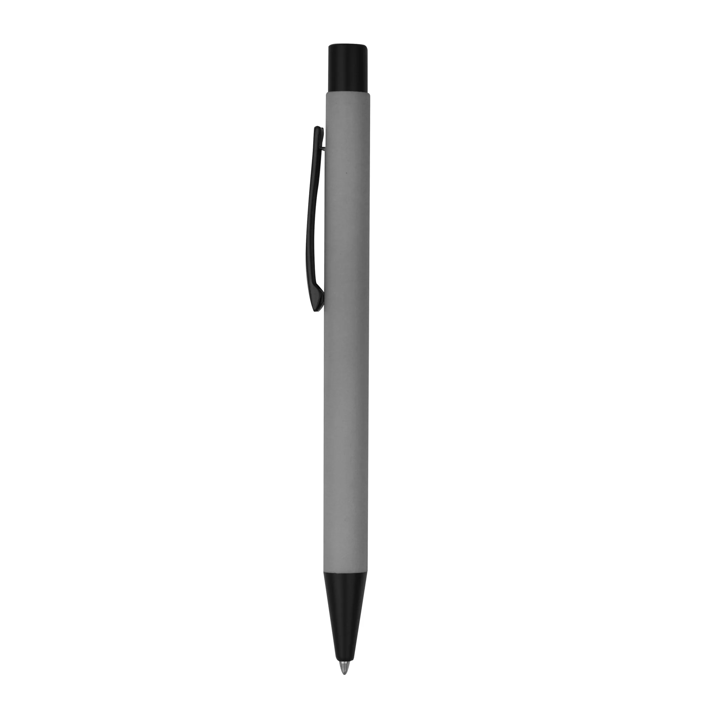 Chrome Engraved Soft Rubber Click Metal Ballpoint Pen 9