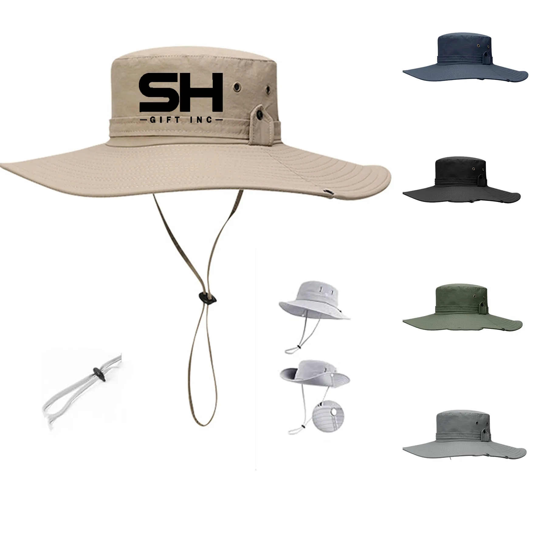 Waterproof Wide Brim Bucket Sun Hat 2