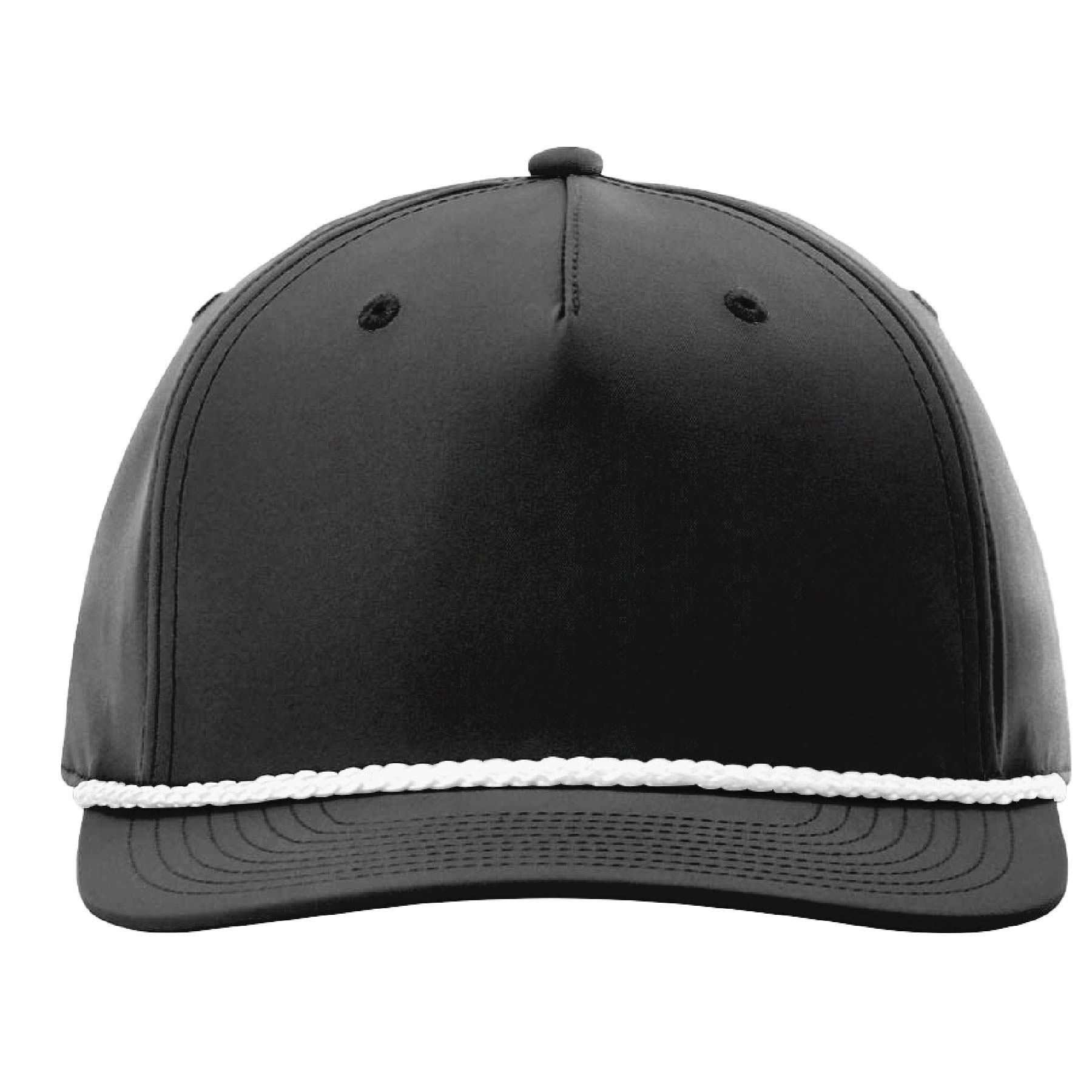 Richardson #258 Five Panel Rope Cap w/Leatherette Adhesive Patches or Embroidery 12