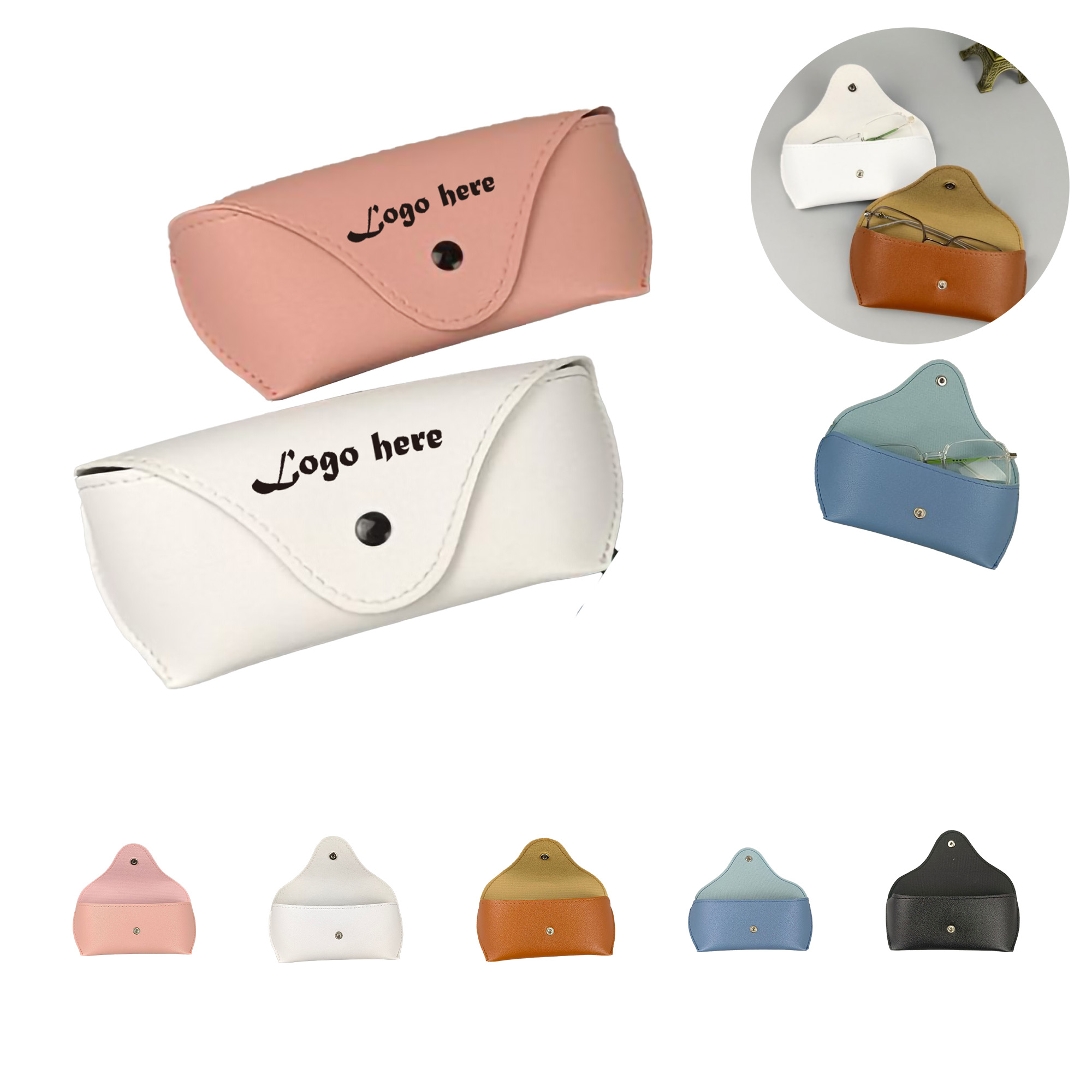 PU Leather Portable Durable Soft Slim Glasses Case 7