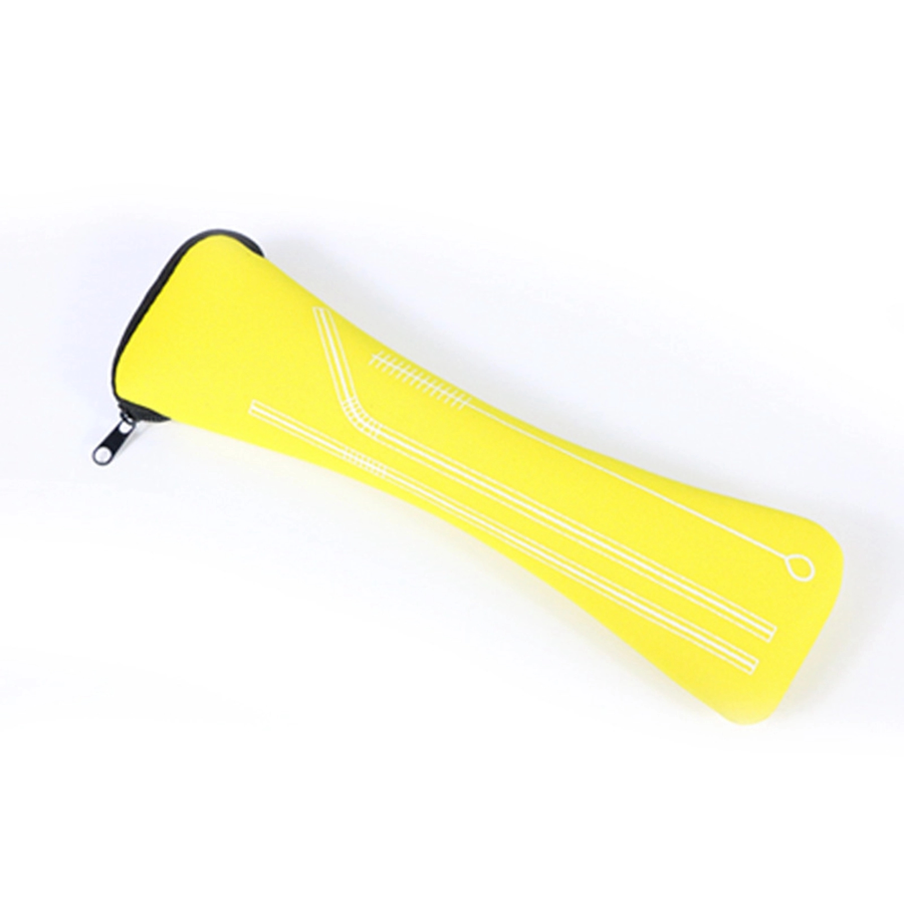 Stainless Steel Bent Straw with Cleaner in Neoprene Bag 7