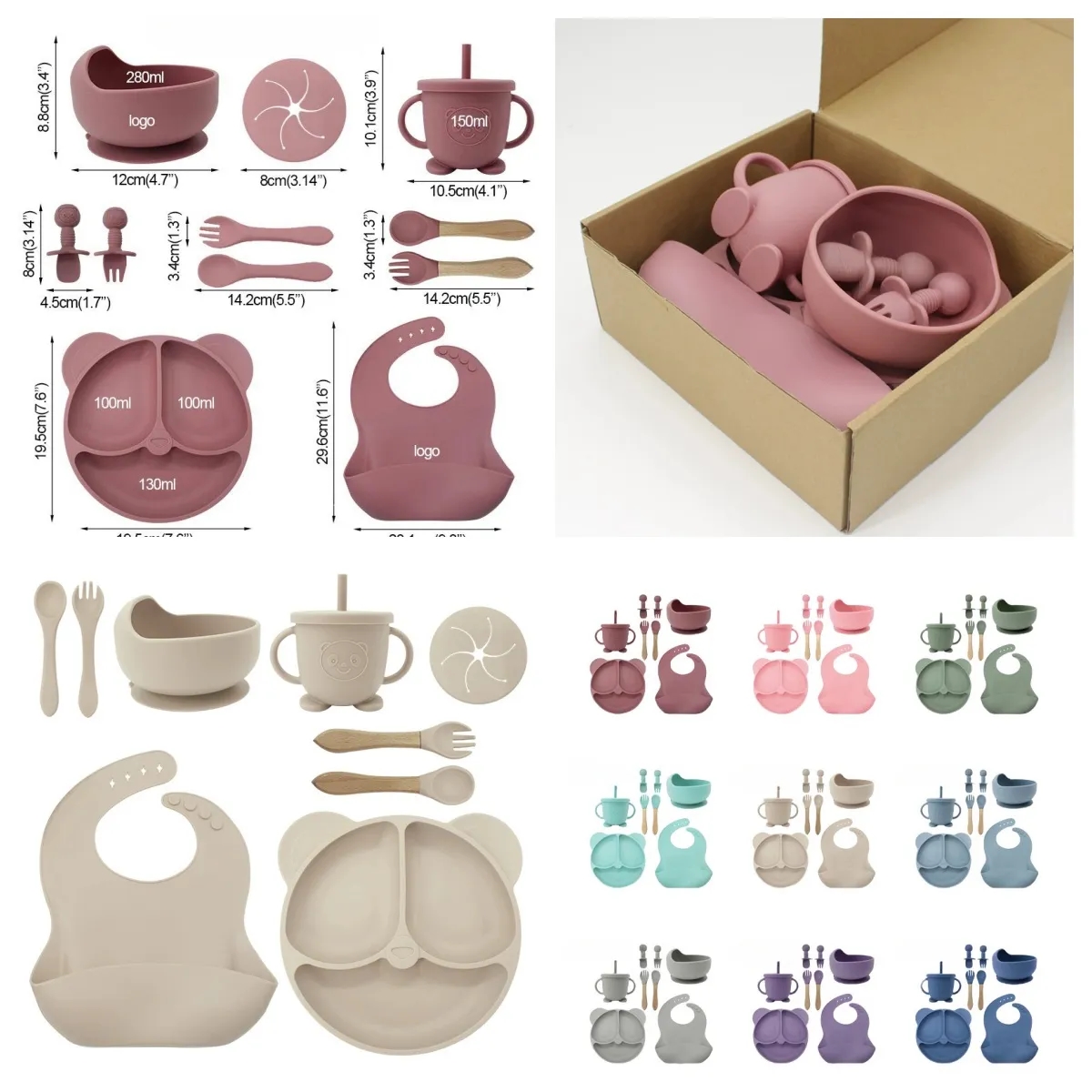 Silicone Baby Feeding Set 4