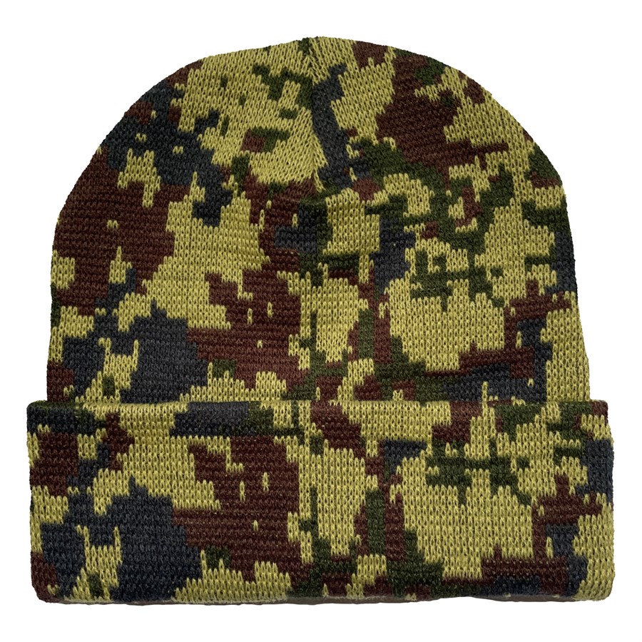 Camo Pattern Cuffed Beanie with Custom Logo - 100% Acrylic 5